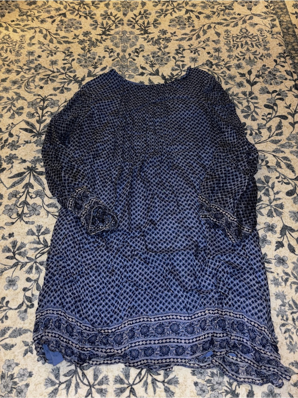 Vineyard Vines Navy Patterned Dress